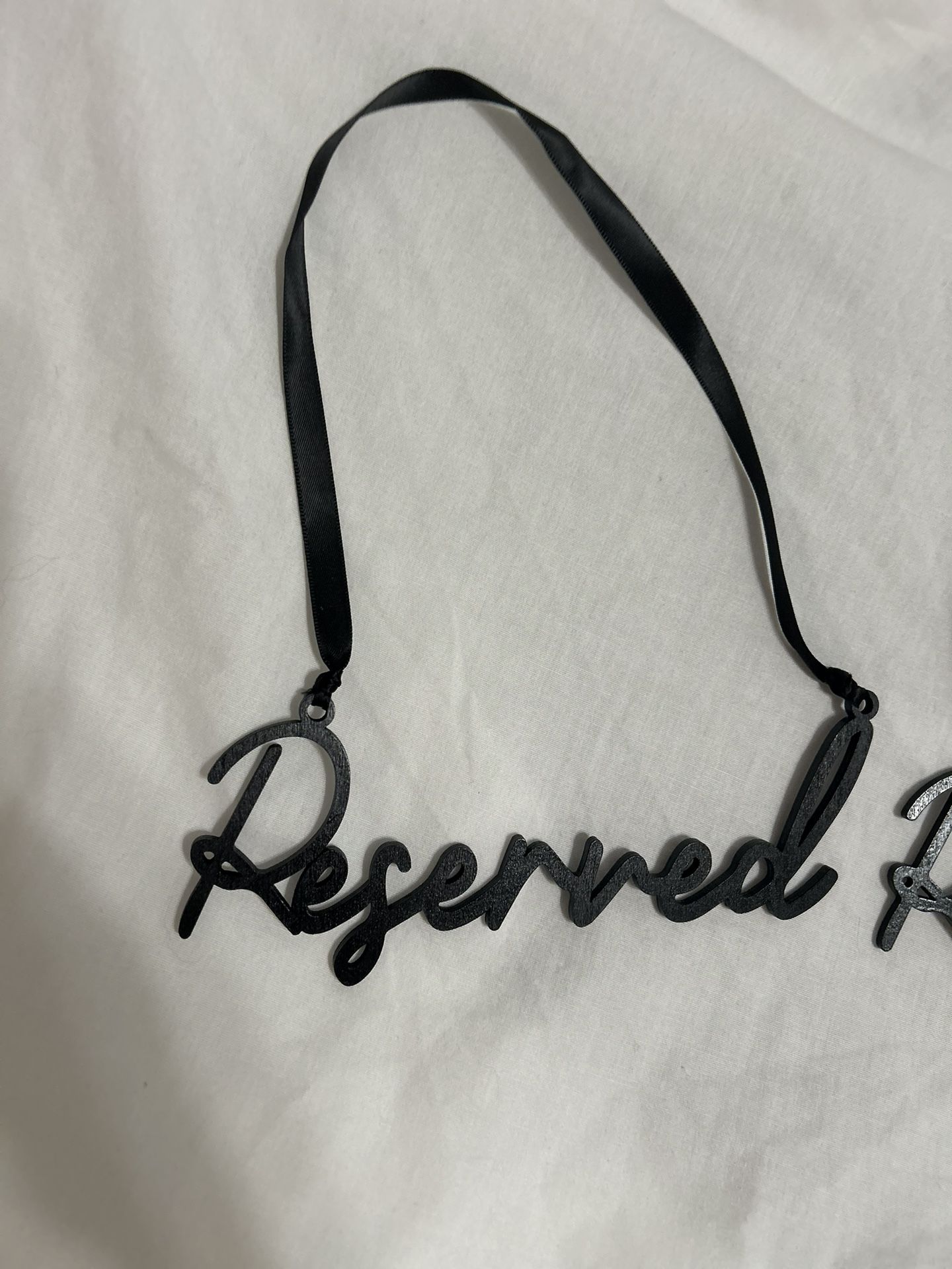 Wedding Decor Black Reserved Signs