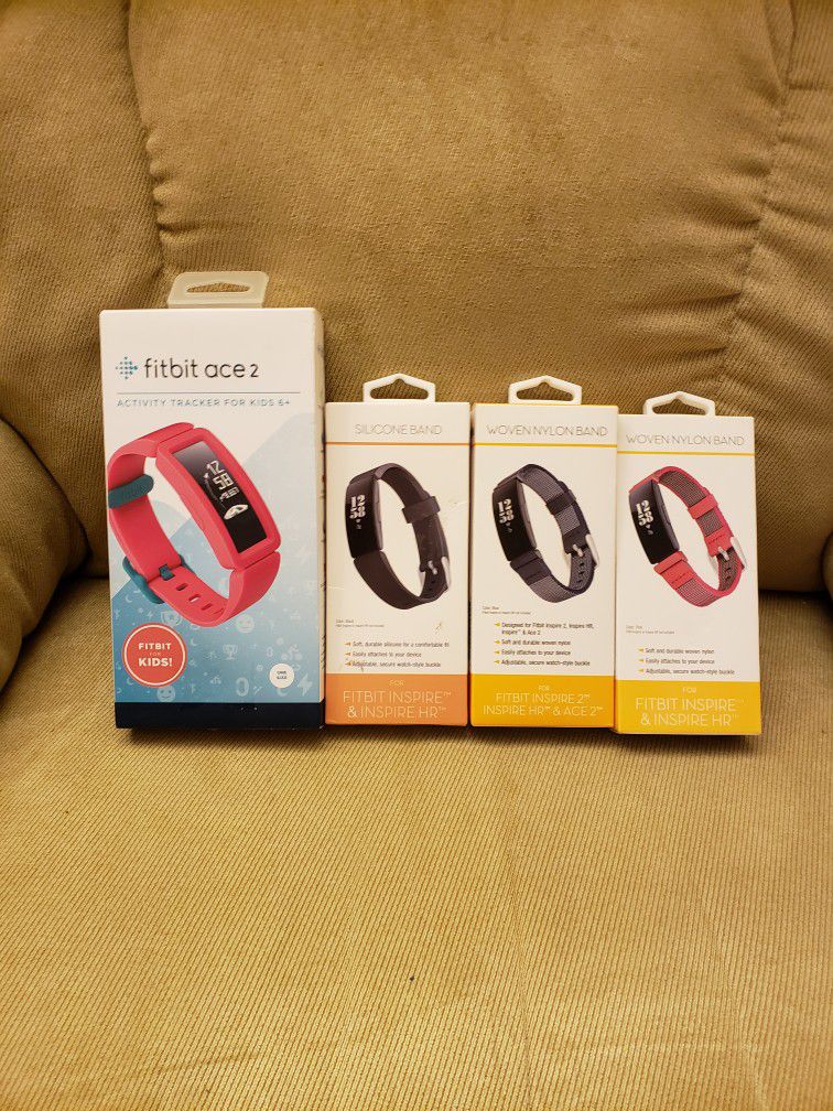 Fitbit Ace 2 Plus 3 Adult Bands (Unopened!!)