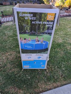  Pool Frame Only ! Has Pump !Needs Replacement For Inside Liner