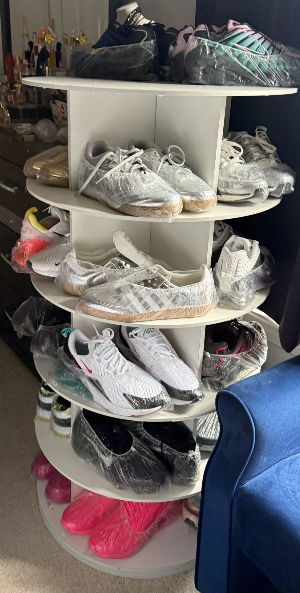 Spinning Shoe Rack White (Brand new)