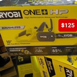 Ryobi ONE + 18V Brushless 10in.  Battery Chainsaw.  Tool-Only 