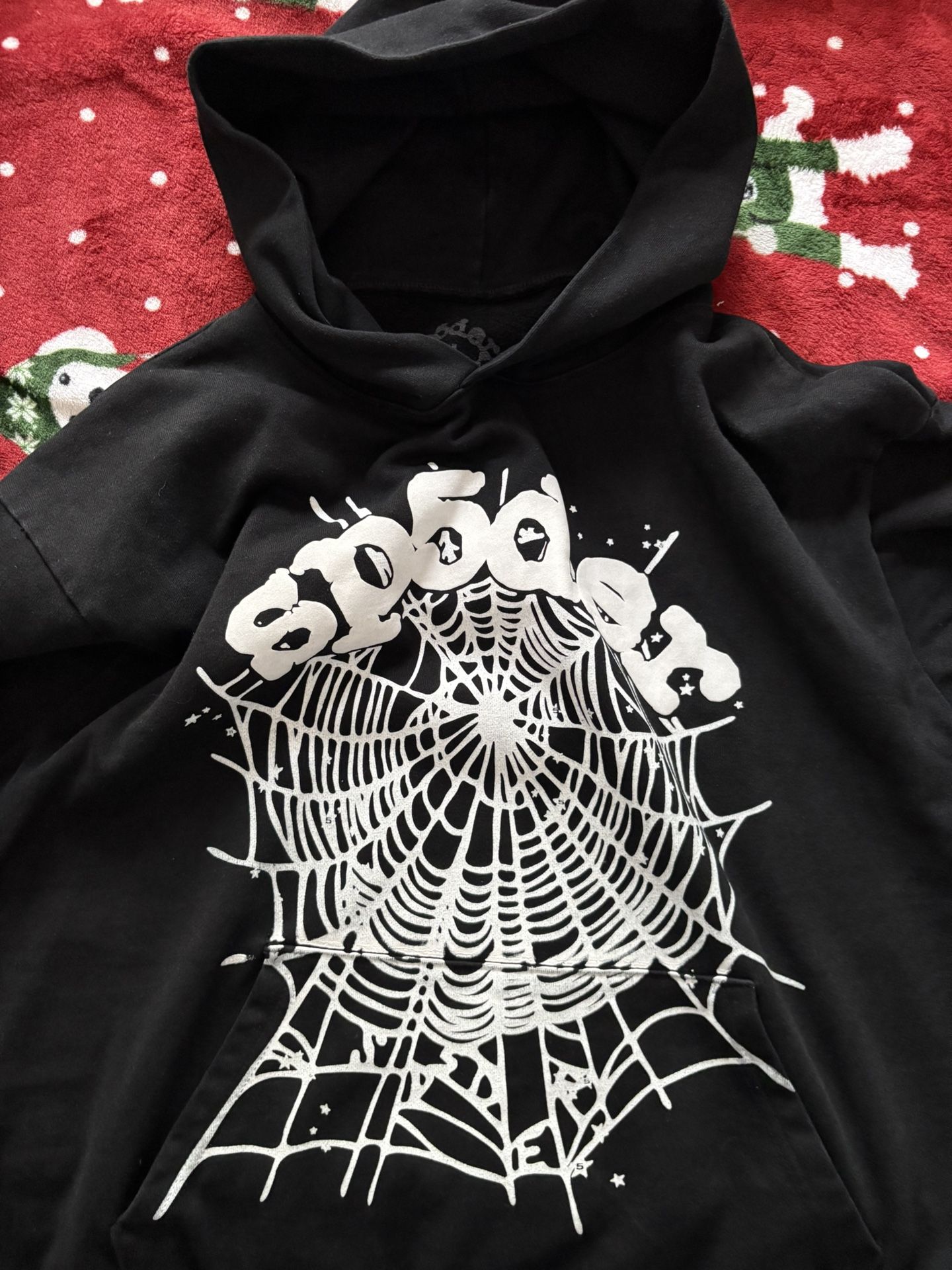 black and white sp5der hoodie