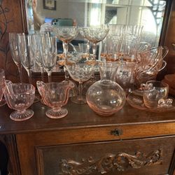 Pink Depression Glass Pieces
