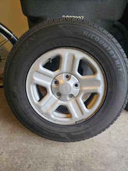 Wrangler jk oem wheels 5 with tires