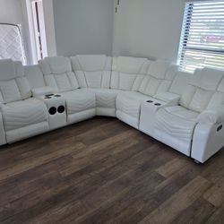 Seccional Reclinable Led Electrico 