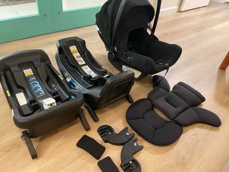 Nuna/Bugaboo Turtle Air Shield Infant Car Seat w/ Two Bases