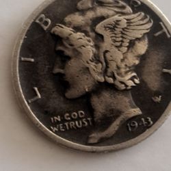 1943 D Error Mercury Dime