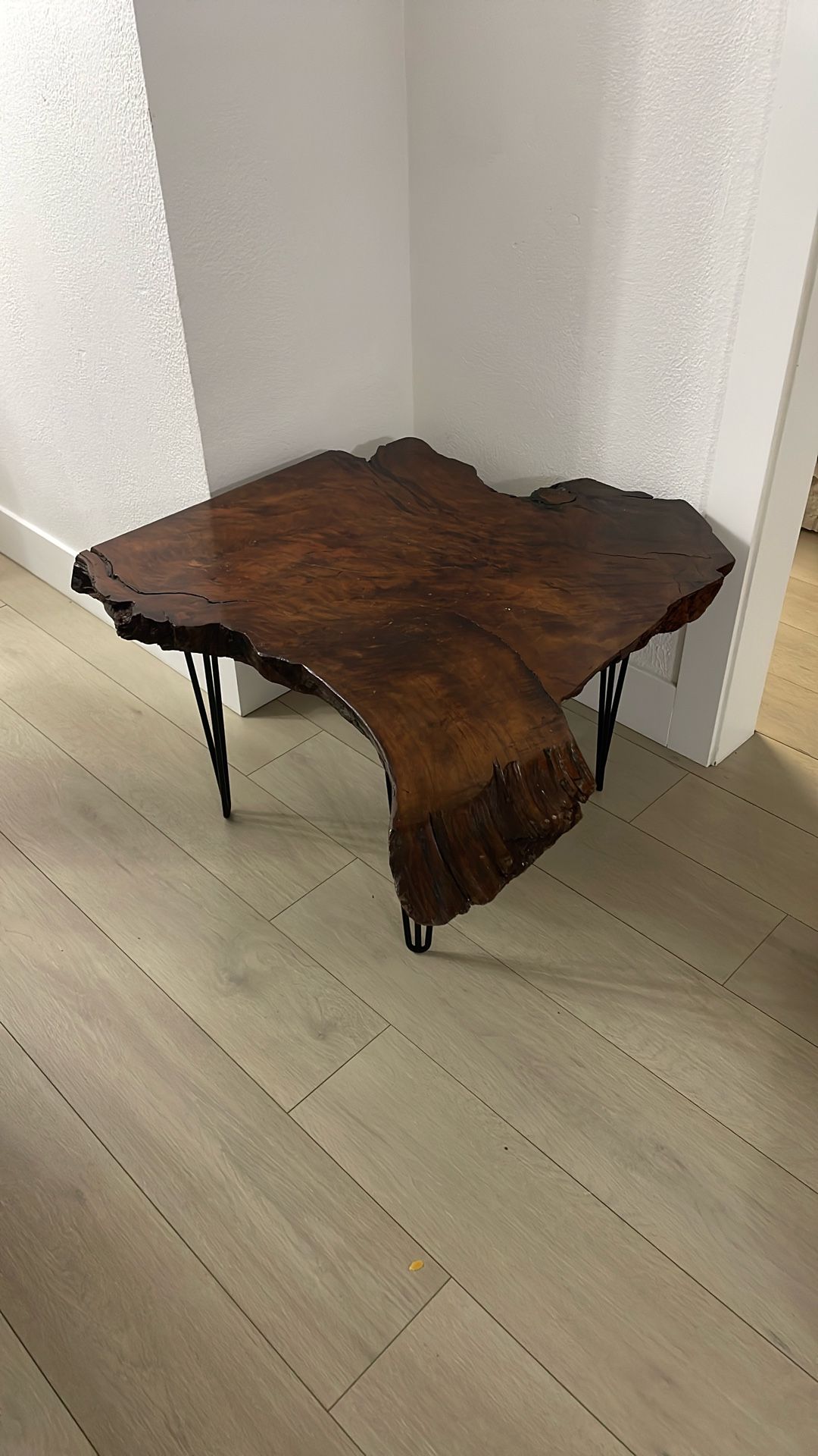 Wooden Slab End Table
