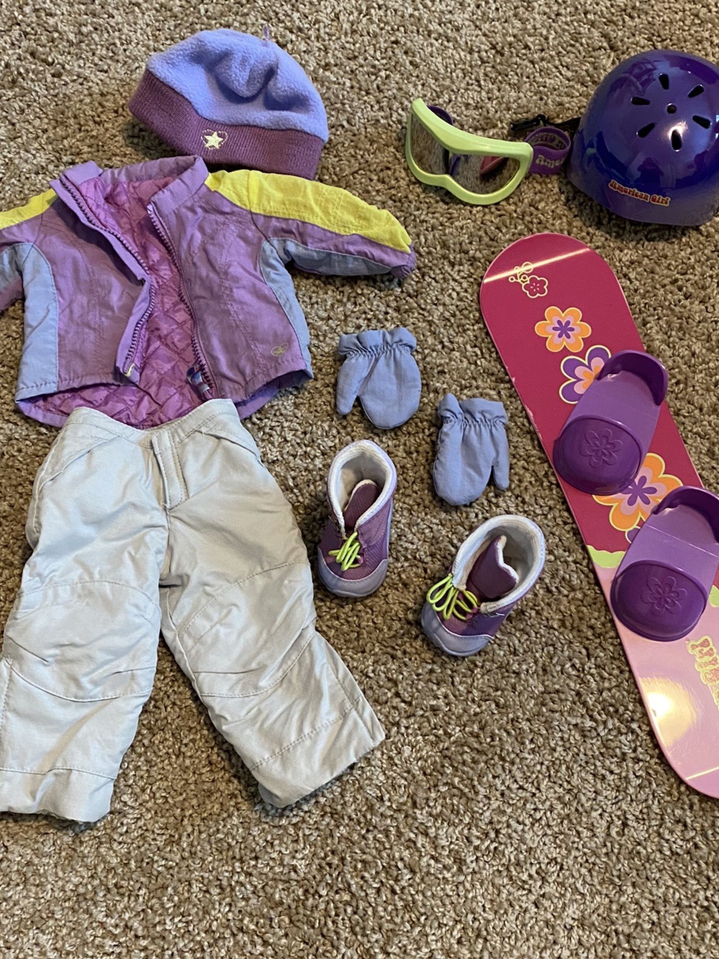 American Girl Snowboard Outfit & Accessories