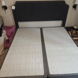 King Bed Frame, Box Springs, And Headboard