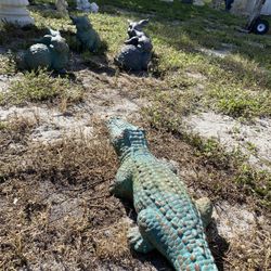 Concrete Alligator Statue