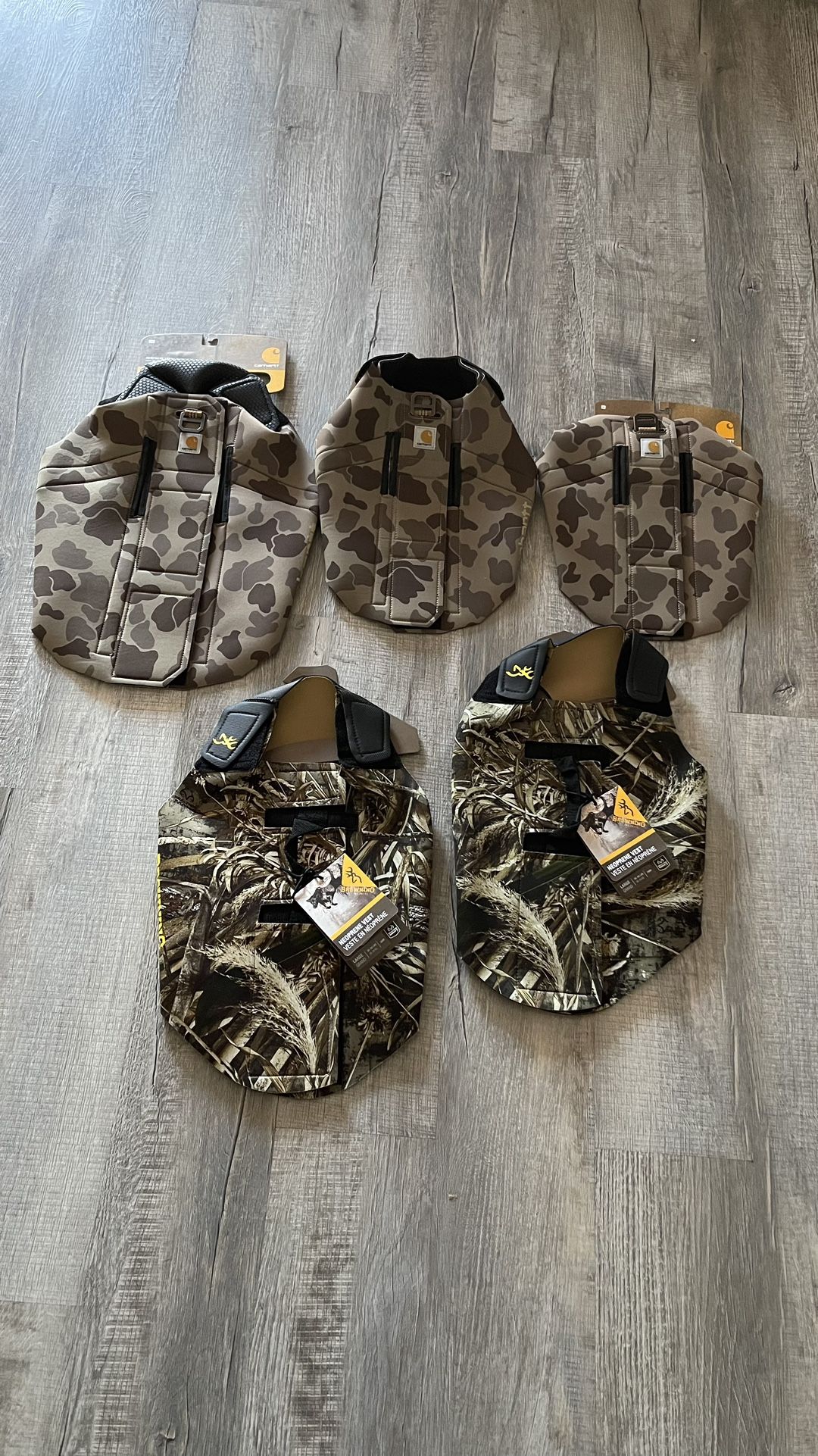 New Carhartt Neoprene Dog Water Safety Vest Duck Camo Reed XXL, Large, Medium Chest 28”-36”