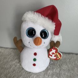 Ty Beanie Boo 6" Christmas Winter Holiday Snowman Scoop NEW