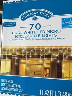 Led cool white micro icicle lights 🎁