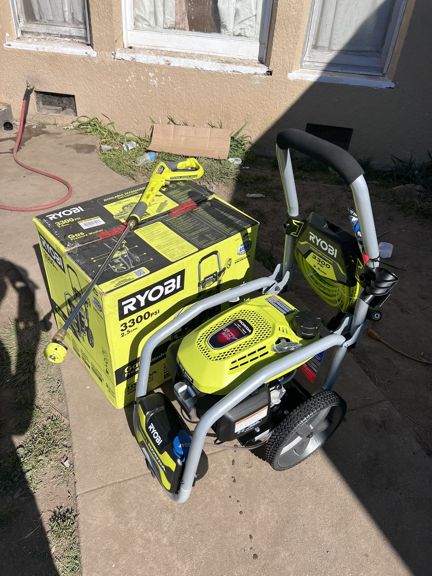 Ryobi 3300 psi 2.3 gpm cold water gas pressure washer with honda gcv190 idle down discount