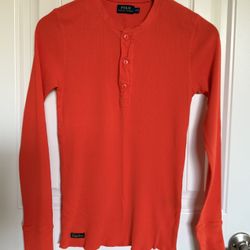 polo ralph lauren orange color M sz worn once like new