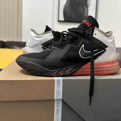 Nike LeBron 18 Low “Heart of Lion” Size 10 – Black/White/Crimson