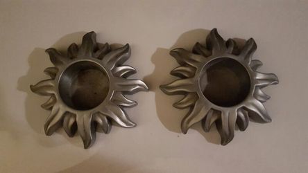 Metal Sun Tea Light Candle Holders