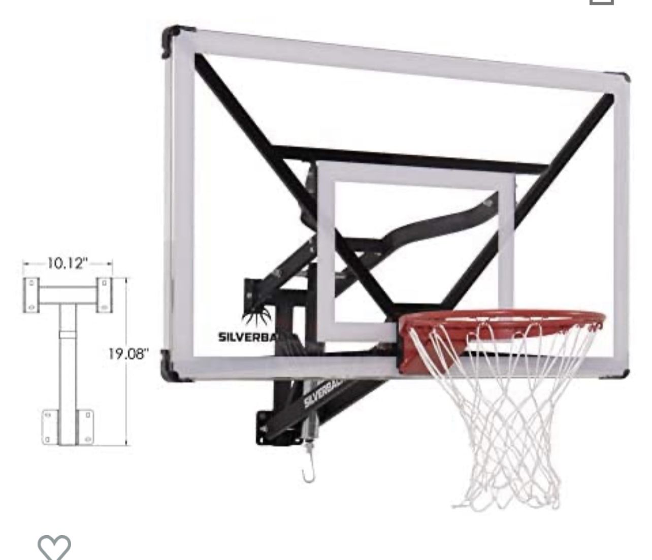 Silverback NXT 54" Wall Mounted Adjustable-Height and Fixed Basketball Hoop with QuickPlay Design <New In Box>