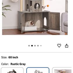 PENDING—-Heybly Cat Tree with Litter Box Enclosure