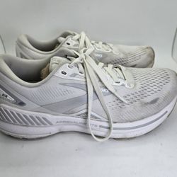 Brooks Adrenaline GTS 23 Shoes Women's 6.5 B White Running Athletic Gym Sneakers