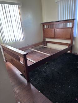 bed frame and dresser for sale not free