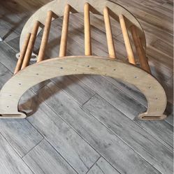 Montessori Style Wood Rocker Climber Arch 