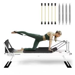 Syedee Foldable Pilates Equipment for Home Workouts,Balanced Body Pilates Reformer Machine for Home and Gym, Pilates Exercise Equipment with Jump Boar
