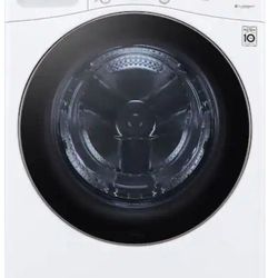 LG - 4.5 Cu. Ft. High-Efficiency Stackable Smart Front Load Washer with Steam and Built-In Intelligence - White