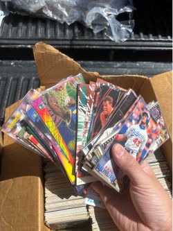 Huge card collection of football and basketball stars