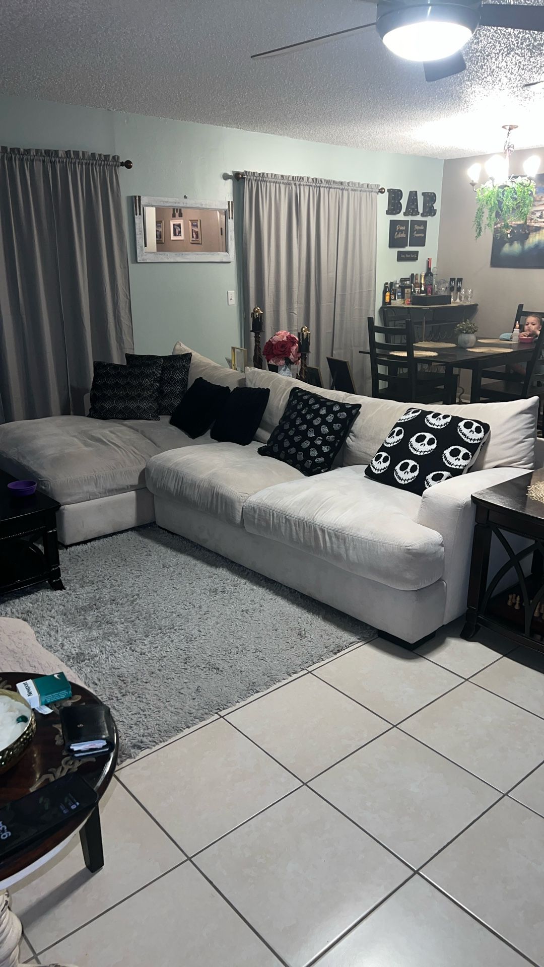 Used Couch Cushion Covers can be removed to wash $100