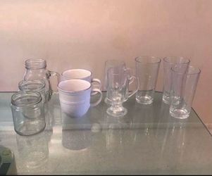 12 Drink Ware Drinkware Drinking Glasses Water Tea Coffee Mugs Glass Stoneware Mason Jar