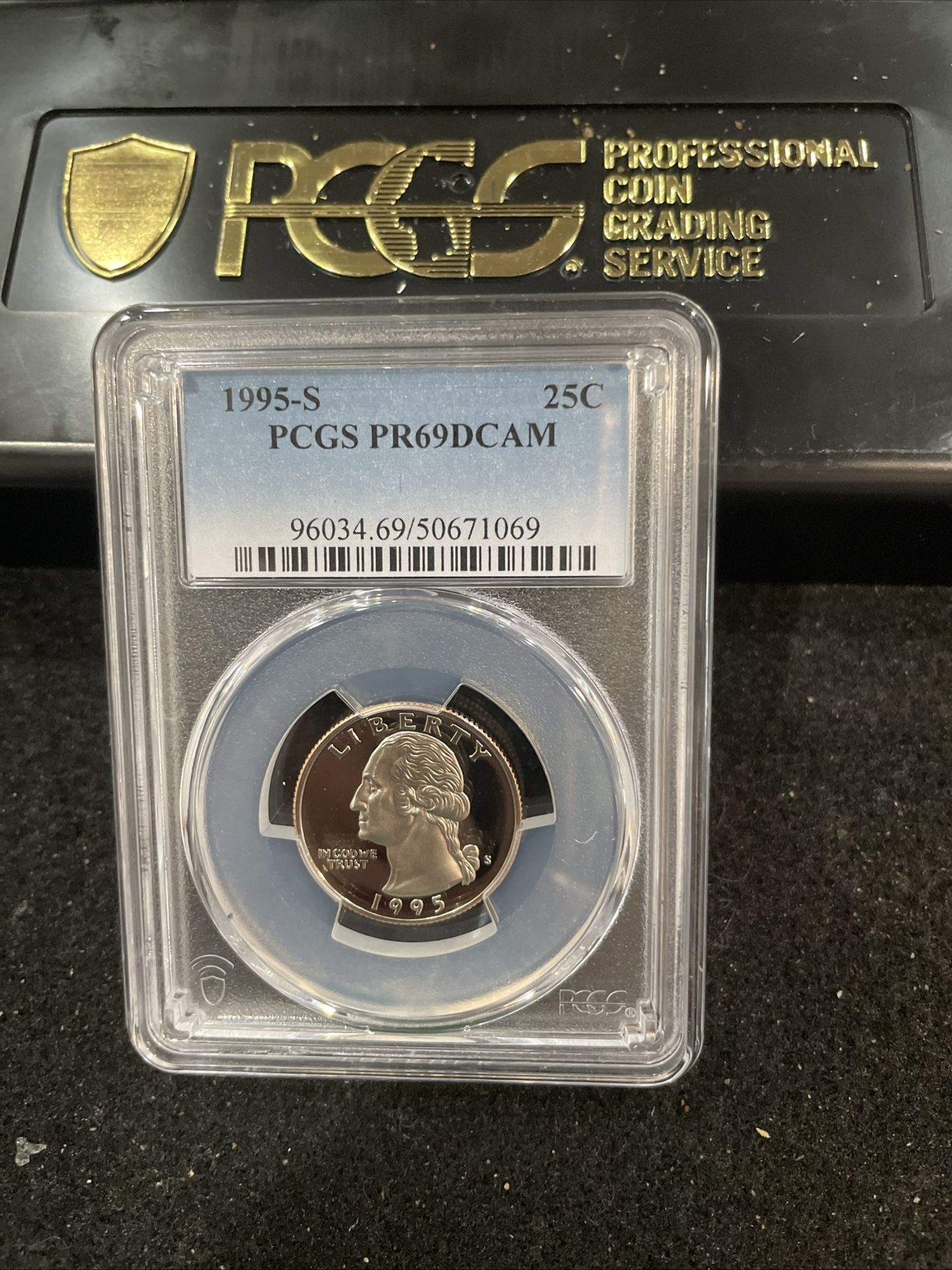 1995 S Gem Proof Washington Quarter Graded At PR69 With A Deep Cameo 1-17
