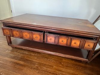 Solid wood living room table