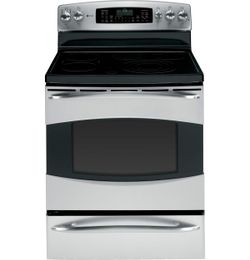 New GE convection electric range with warming drawer
