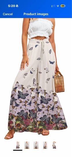Butterfly flared pants