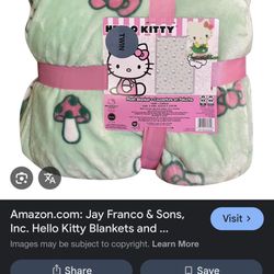 Hello Kitty Blanket Green