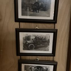 Providence Firefighters Old Photographs Framed fire truck