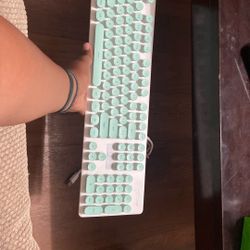 Wired Teal LED Keyboard 