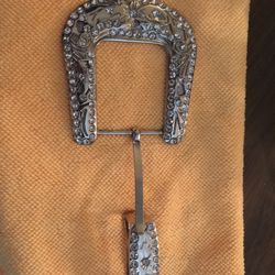 Crystal Belt Buckle With Crystal Loop