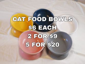 Raised Cat Food Bowls (Bulk Discount Available)