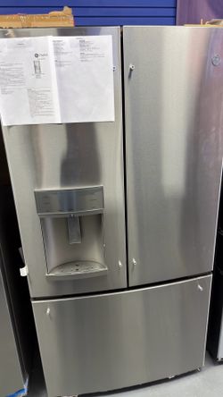 Profile 22.1 cu. ft. French Door Refrigerator with Hands-Free Autofill in Stainless Steel, Counter D