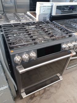 GE CAFE CARBON STOVE SLIDE IN GAS