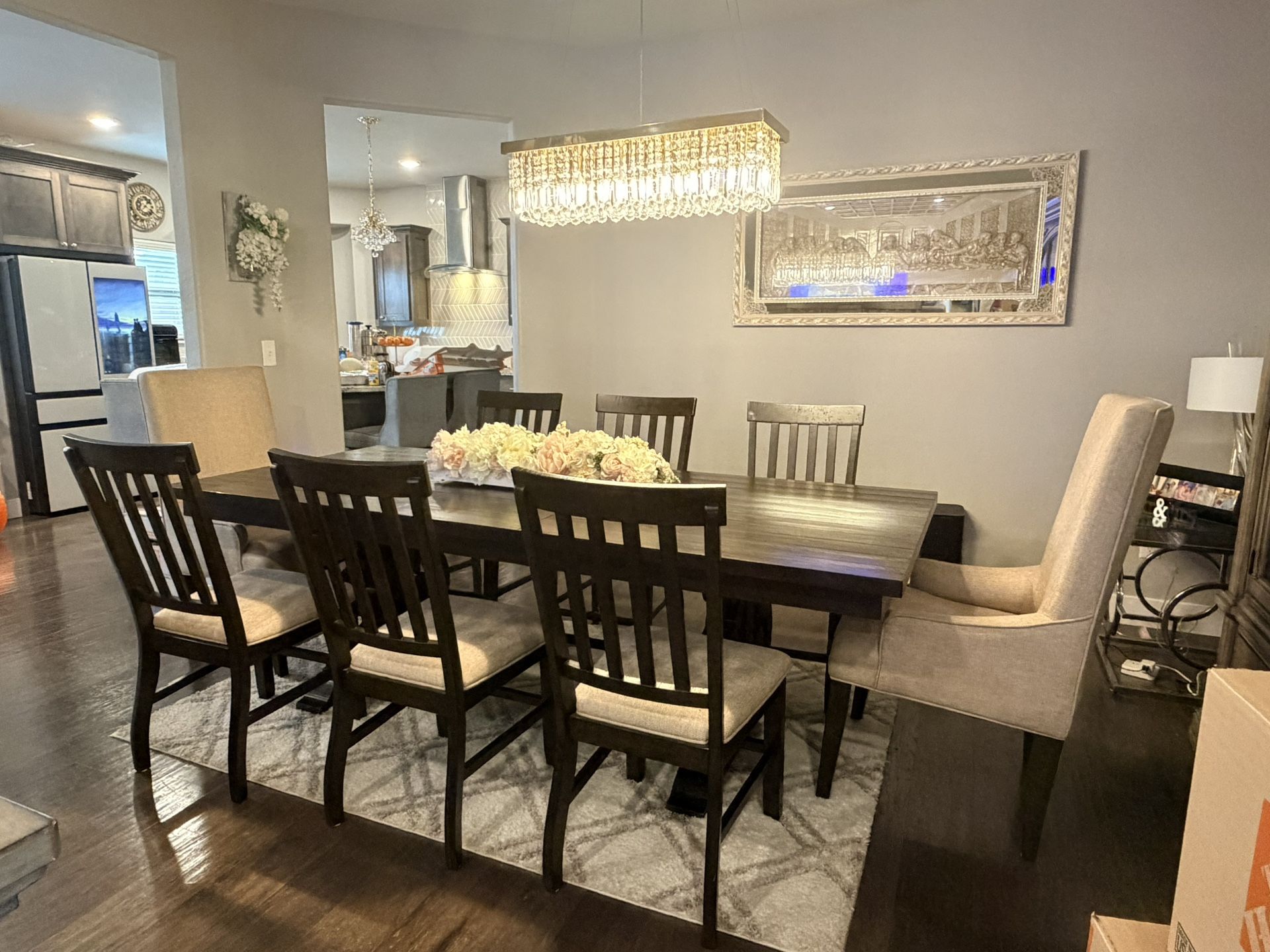 Solid Wood Extendable Dining Table (8β10 Seater)