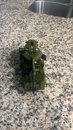 Mega blocks olive green military tank