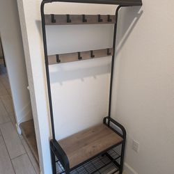 Entrance Organizer With Bench /Shoes Rack /Entrance Bench / Entrance Shelf / Entrance Hanger MOVE OUT SALE ⚠️