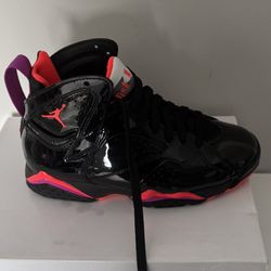Jordan 7 Retro Black Patent (Women Sz: 5.5)