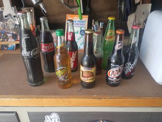 Assoted old pop bottles