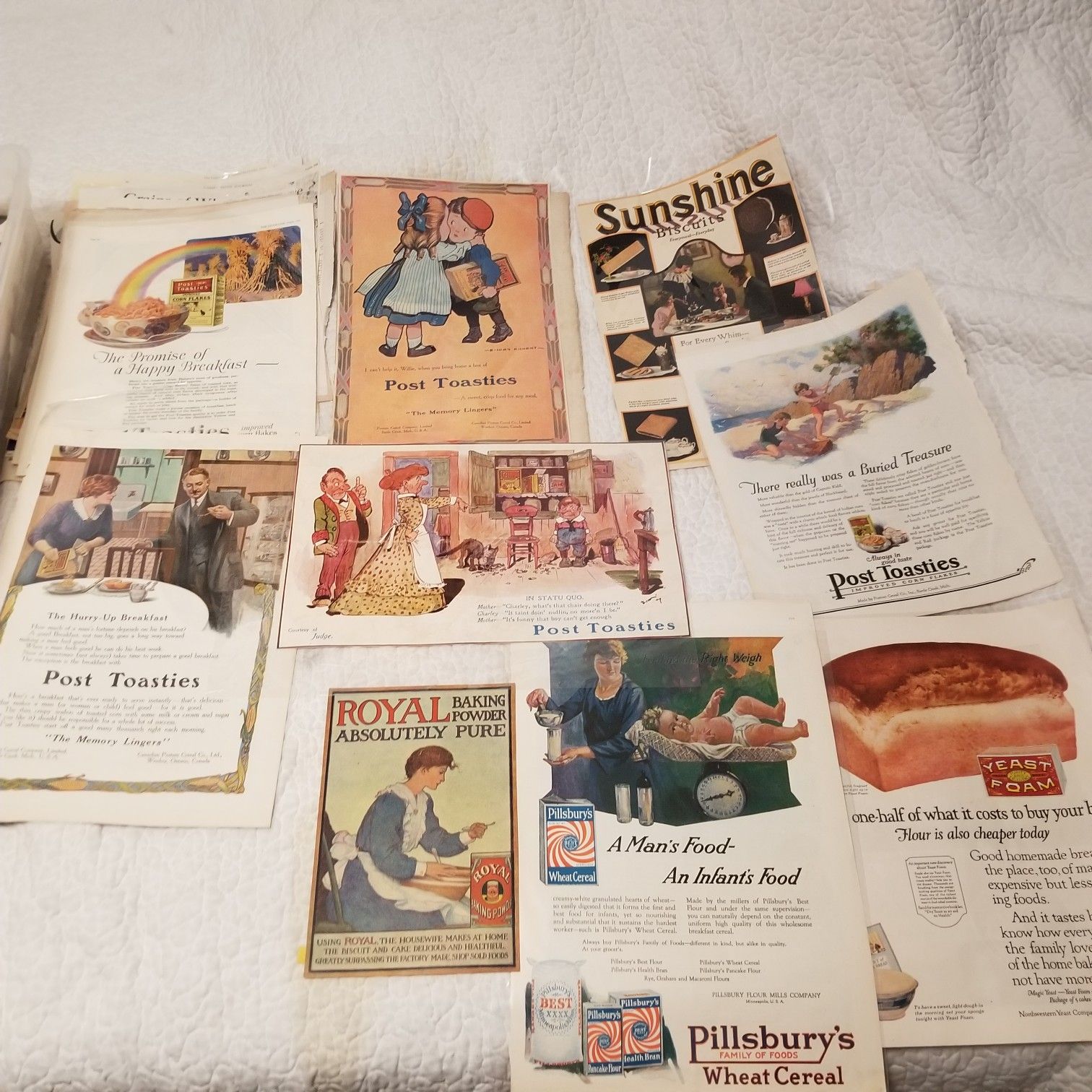 Vintage magazine ads 1914 thur 1943 lot of 50