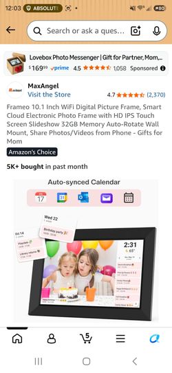 MaxAngel Frameo 10.1 Inch WiFi Digital Picture Frame